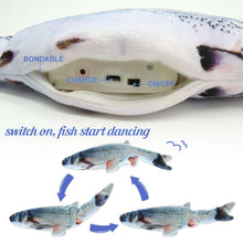 Load image into Gallery viewer, Electric Wagging Fish Cat Toy Catnip Kicker Toys Funny Interactive Pets Pillow For Cat Kitten Kitty