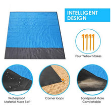 Load image into Gallery viewer, 2x2.1m Waterproof Pocket Beach Blanket Folding Camping Mat Mattress Portable Lightweight Mat Outdoor Picnic Mat Sand Beach Mat