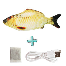 Load image into Gallery viewer, Moving Fish Cat Toy Electronic Flopping Cat Kicker Fish Toy Catnip Fish Toys for Cats Pet Supplies Funny Chew Toy for Indoor Cat