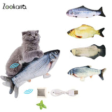 Load image into Gallery viewer, Moving Fish Cat Toy Electronic Flopping Cat Kicker Fish Toy Catnip Fish Toys for Cats Pet Supplies Funny Chew Toy for Indoor Cat
