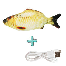 Load image into Gallery viewer, Moving Fish Cat Toy Electronic Flopping Cat Kicker Fish Toy Catnip Fish Toys for Cats Pet Supplies Funny Chew Toy for Indoor Cat
